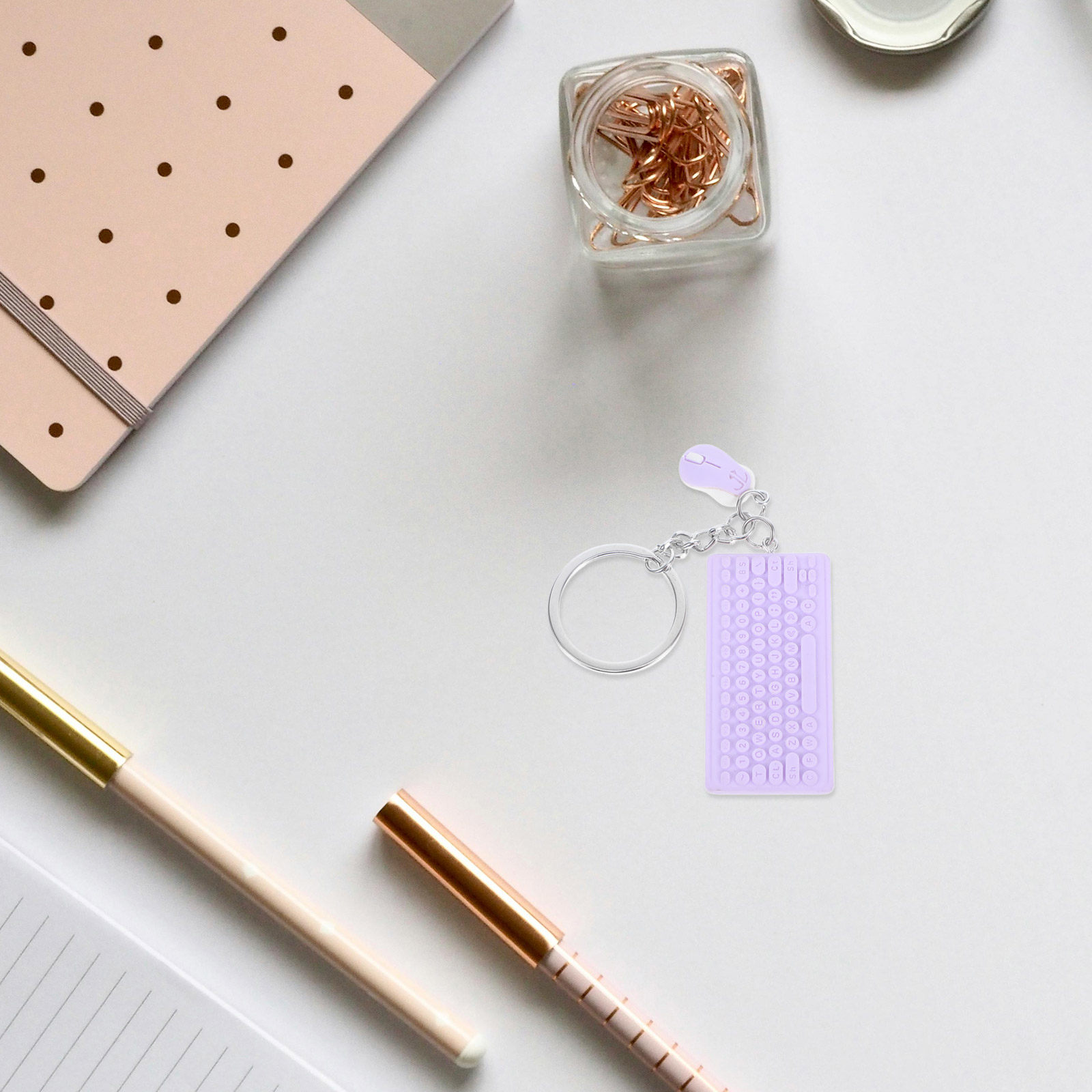 Tech Girl Accessories - Gantungan Kunci Keyboard Mouse Mini, Aksesoris