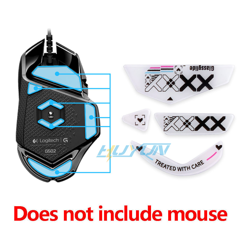 Logitech Mouse G502 - Bantalan kaki kaca tempered cocok untuk