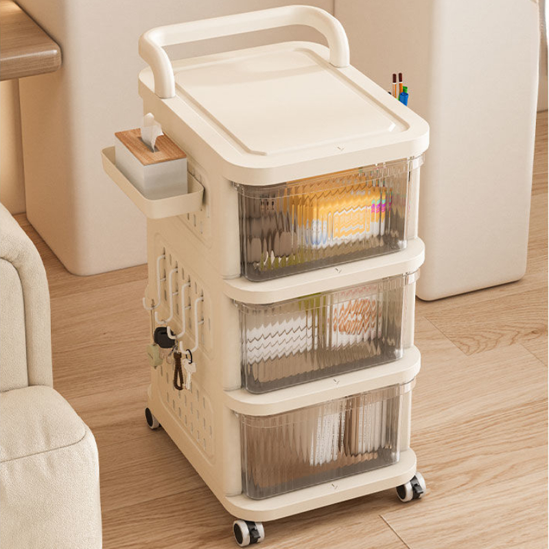 Tech Room Accessories - Troli Penyimpanan Beroda dengan Papan Pegboard,