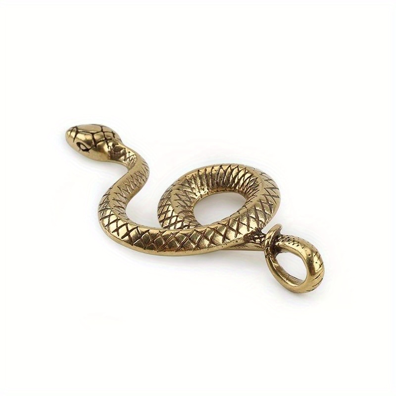 Tech Room Accessories - 1/2 Buah Liontin Zodiak Ular Kuningan
