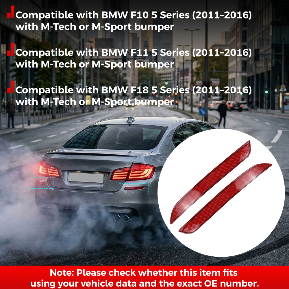 Top Tech Accessories - Reflektor Bumper Belakang Mobil BMW F10
