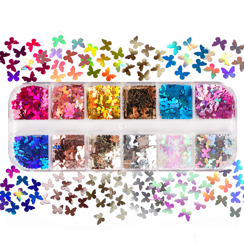 Tech Accessories - Aksesori Ekstensi Bulu Mata Glitter Kupu-kupu