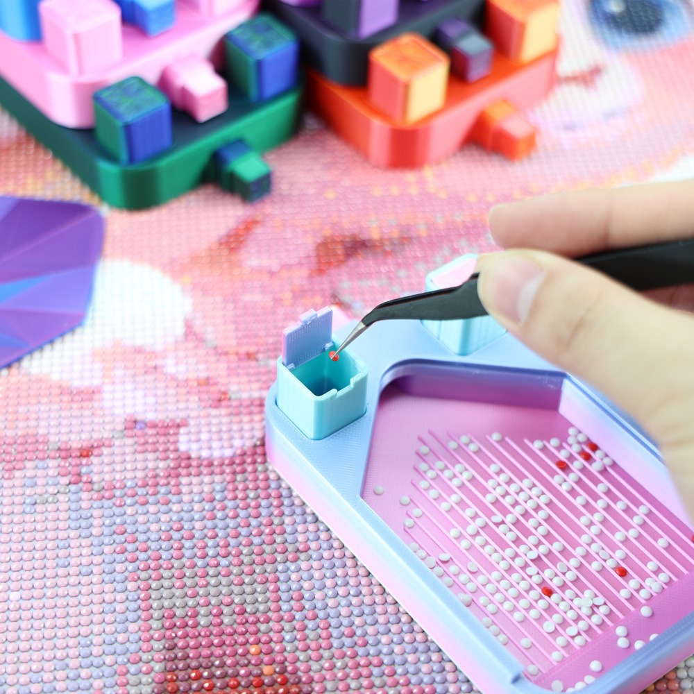 Useful Tech Accessories - Nampan Lukisan Berlian Multi-Warna dengan 2