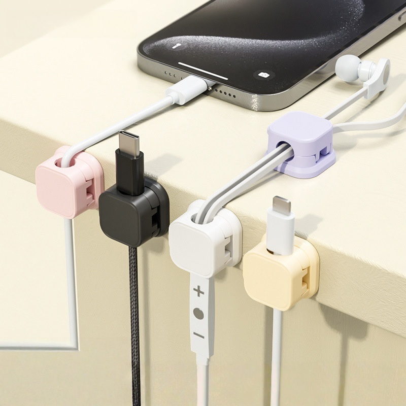 Desk Cable Clip - Klip Pengatur Kabel Magnetik Multi Warna