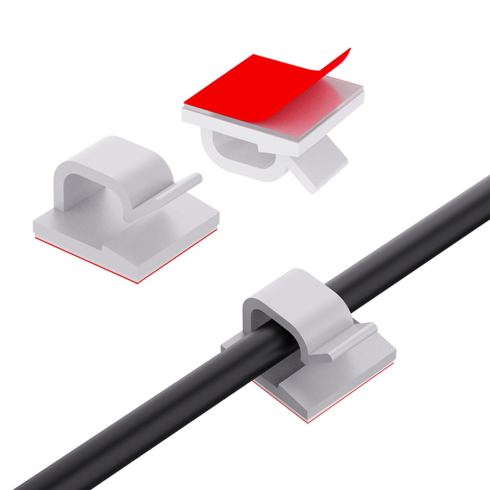 Penjepit Kabel Plastik Transpa - Desk Cable Clip ulasan dan harga