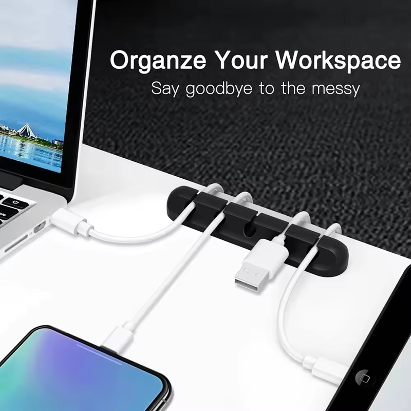 Penjepit Kabel USB Silikon, Pe - Desk Cable Clip ulasan dan harga