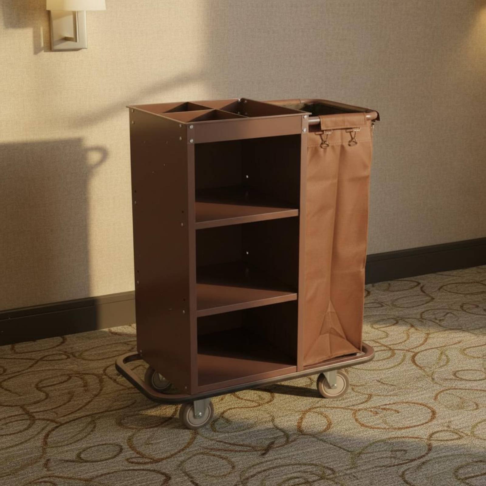 Troli Linen Hotel Multifungsi, - Tech Room Accessories ulasan dan harga