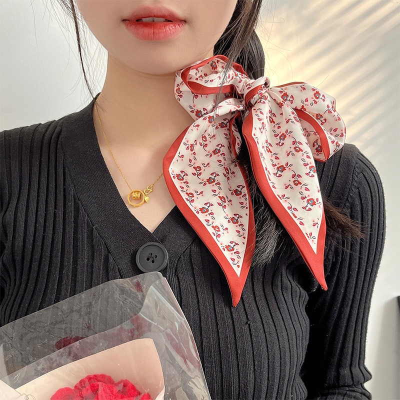Syal Bunga Merah Fashion Wanit - Useful Tech Accessories ulasan dan harga